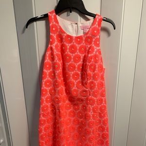 Lily Pulitzer Flower Pattern Dress - Coral/Pink